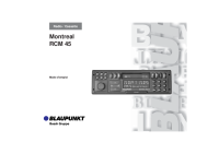 Blaupunkt Montreal-RCM-45 - Owners Manual